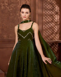 Ayat Emerald Anarkali Sharara Set - AgapiAnarkali