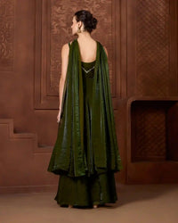 Ayat Emerald Anarkali Sharara Set - AgapiAnarkali