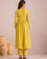 Basanta Bright Yellow - AgapiCotton Kurthi