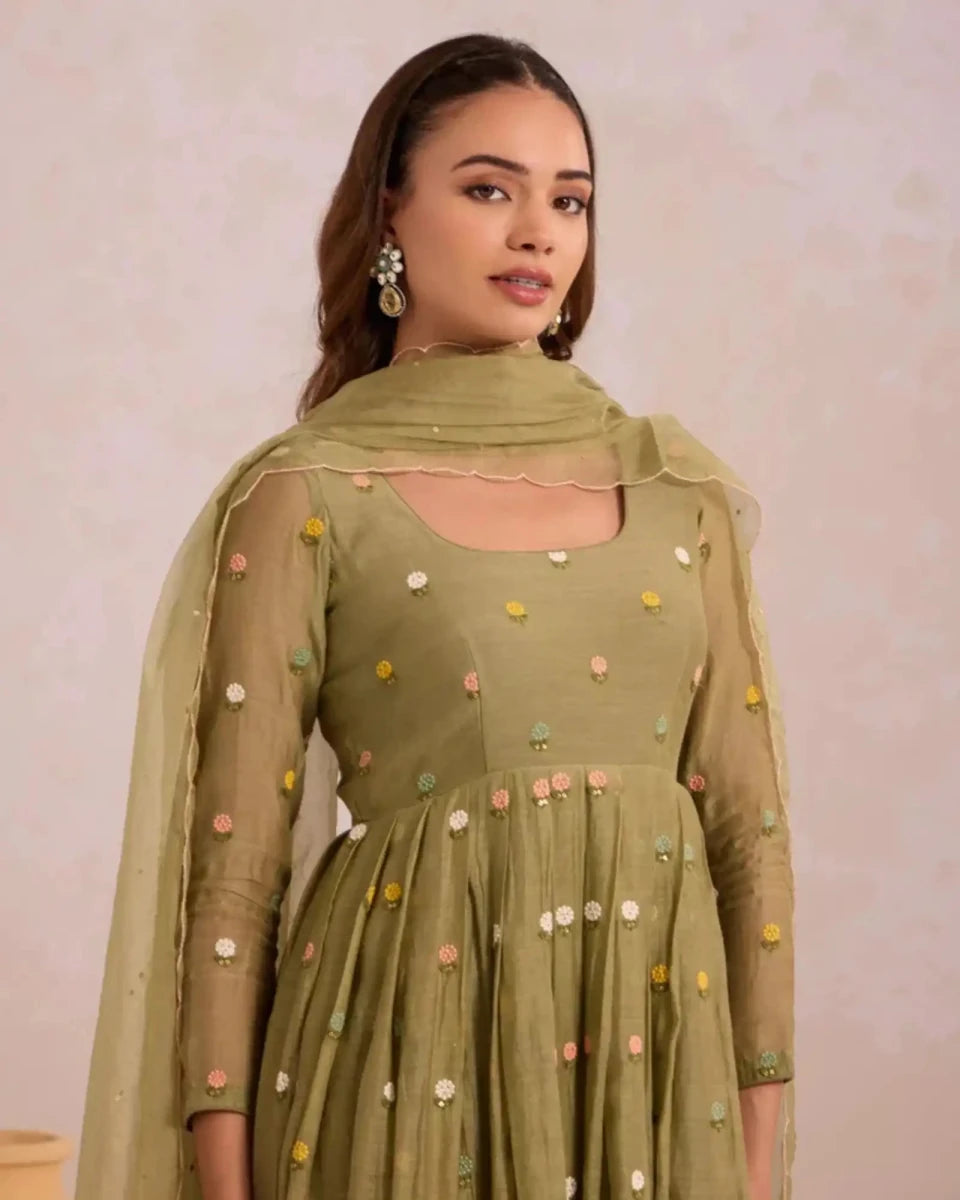 Basanta Forest Green - AgapiCotton Kurthi