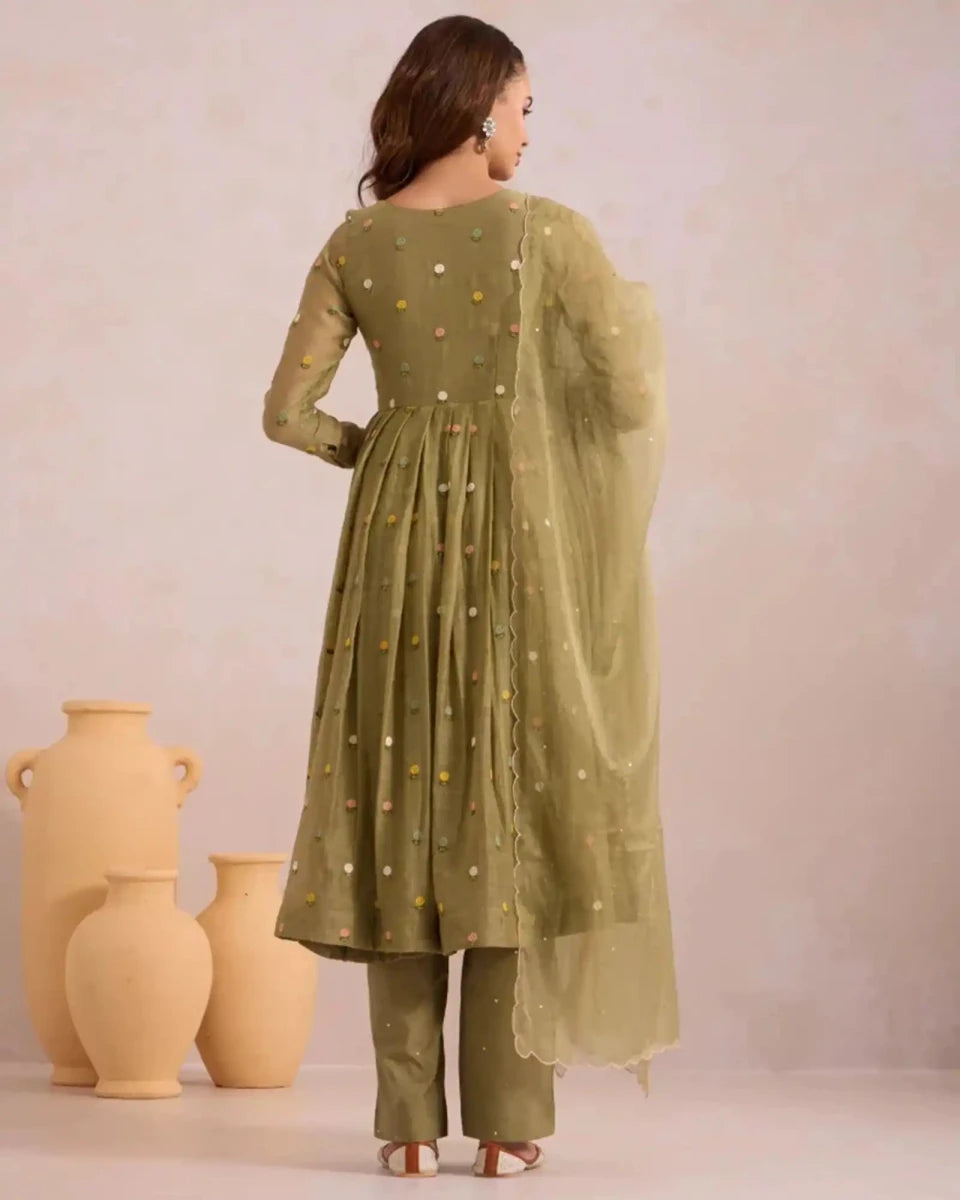 Basanta Forest Green - AgapiCotton Kurthi