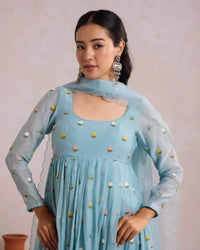 Basanta Light Blue - AgapiCotton Kurthi