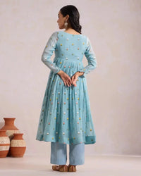 Basanta Light Blue - AgapiCotton Kurthi