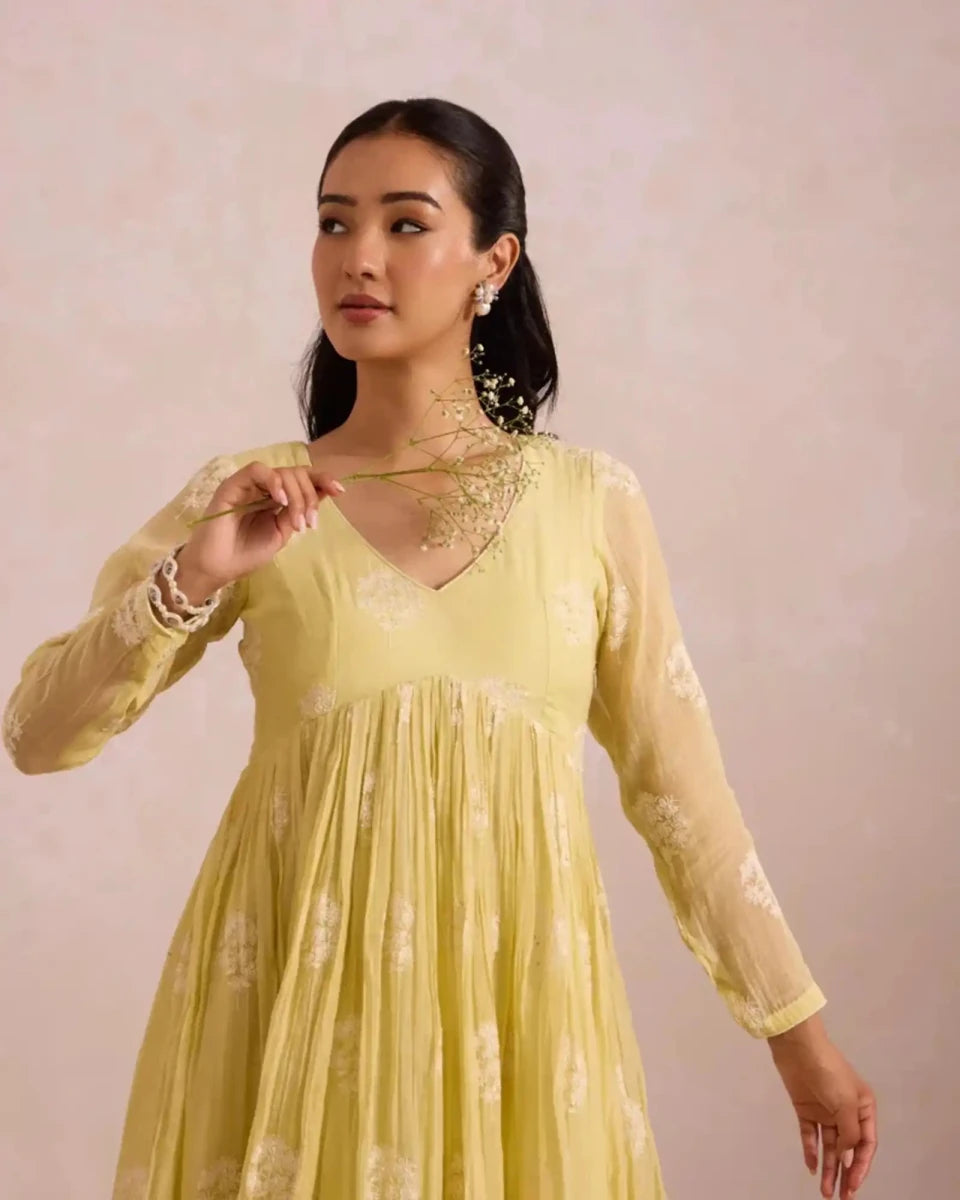 Butter Yellow Basanta - AgapiCotton Kurthi