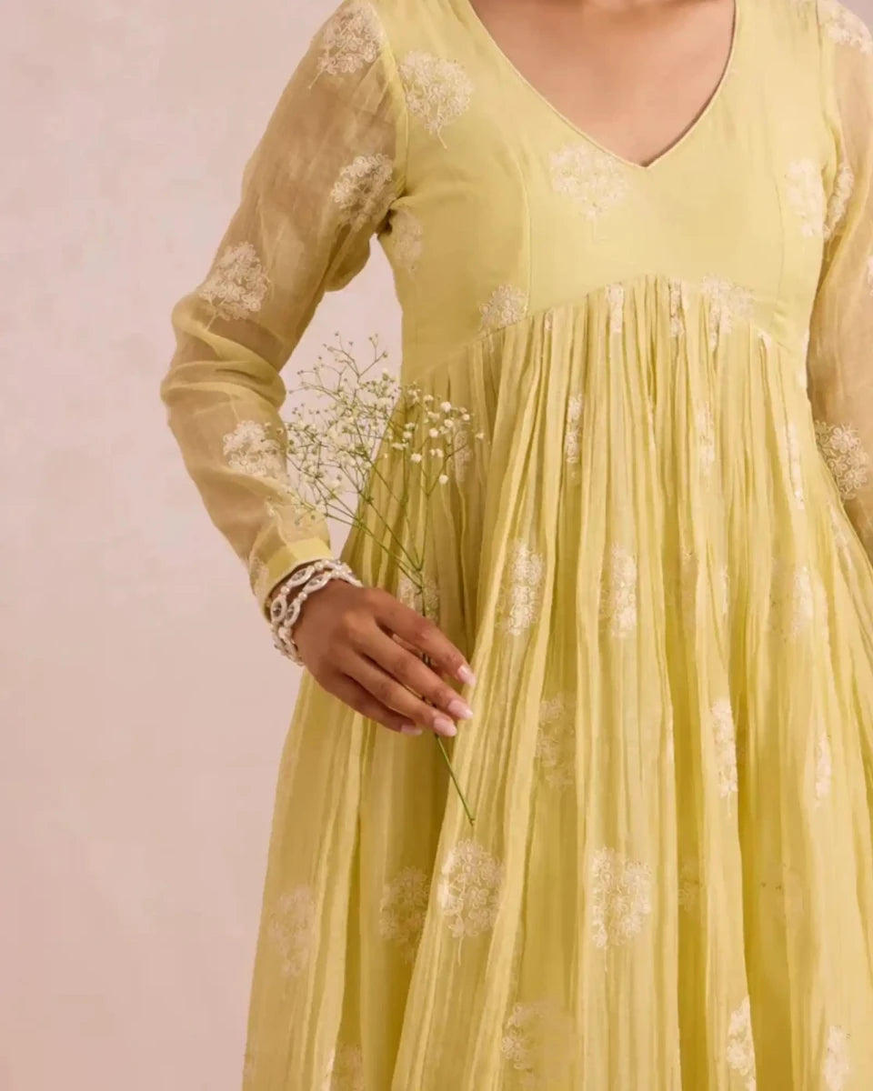 Butter Yellow Basanta - AgapiCotton Kurthi