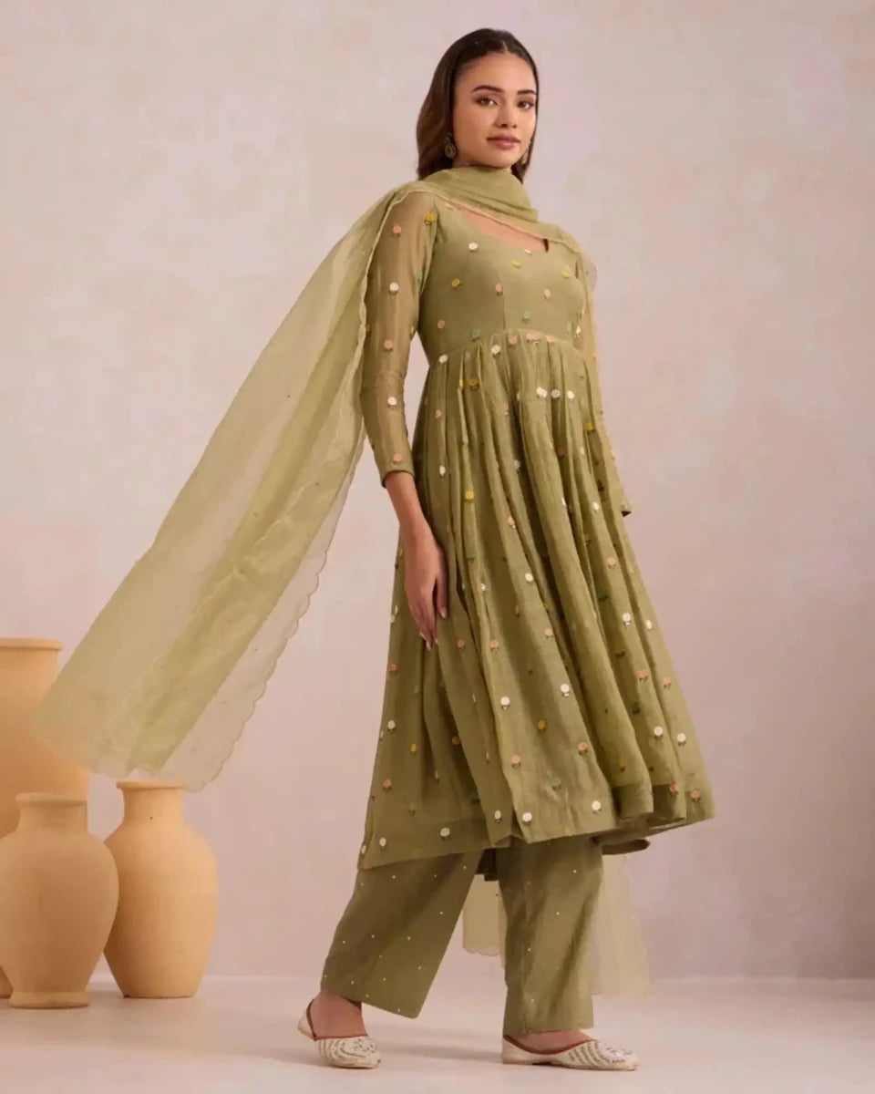 Basanta Forest Green - AgapiCotton Kurthi