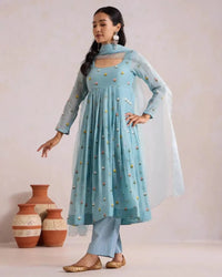 Basanta Light Blue - AgapiCotton Kurthi