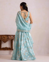 Blue Zari Lehenga for Wedding & Festive Occasion Wear - AgapiLehengas