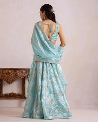 Blue Zari Lehenga for Wedding & Festive Occasion Wear - AgapiLehengas