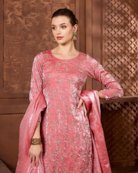 Blush Rose Kurti Set for Festive & Ethnic Occasion Wear - AgapiSharara Set
