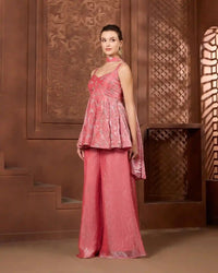Blush Rose Sharara Set for Festive & Wedding Occasion Wear - AgapiSharara Set