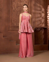 Blush Rose Sharara Set for Festive & Wedding Occasion Wear - AgapiSharara Set