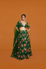 FLORAL GREEN LEHENGA