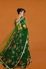 FLORAL GREEN LEHENGA