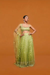 Mint Green Lehenga – Katdana Work