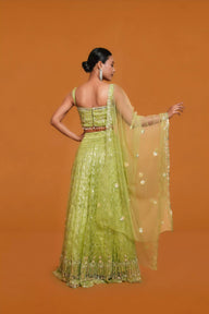 Mint Green Lehenga – Katdana Work