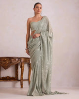 Green Metallic Saree for Women - AgapiSarees