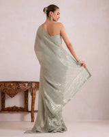 Green Metallic Saree for Women - AgapiSarees