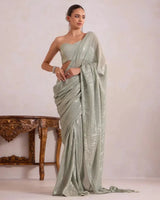 Green Metallic Saree for Women - AgapiSarees