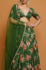 FLORAL GREEN LEHENGA