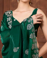 Inara Emerald sleeveless Lehenga Set - AgapiLehengas