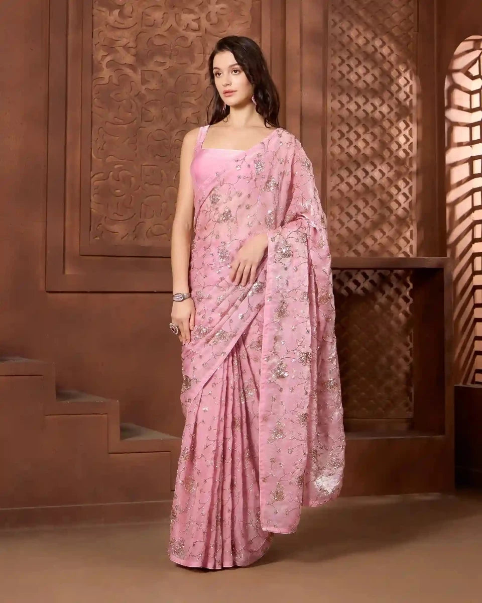 Laila Lavender Ready to Wear Saree - AgapiSarees