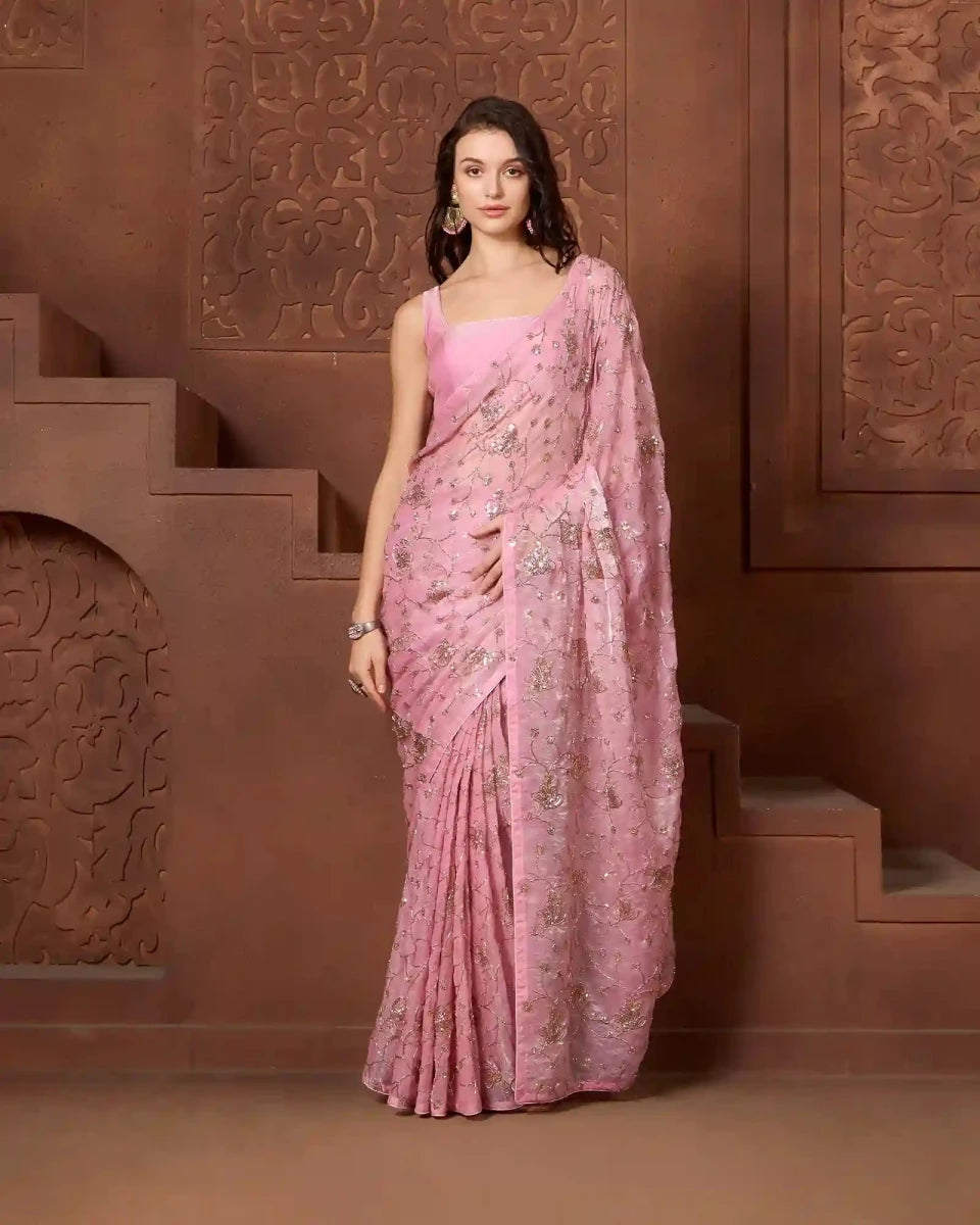 Laila Lavender Ready to Wear Saree - AgapiSarees