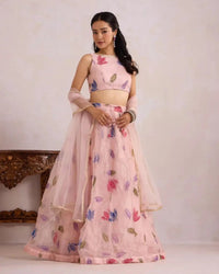 Light Pink Tulip Lehenga - AgapiLehengas