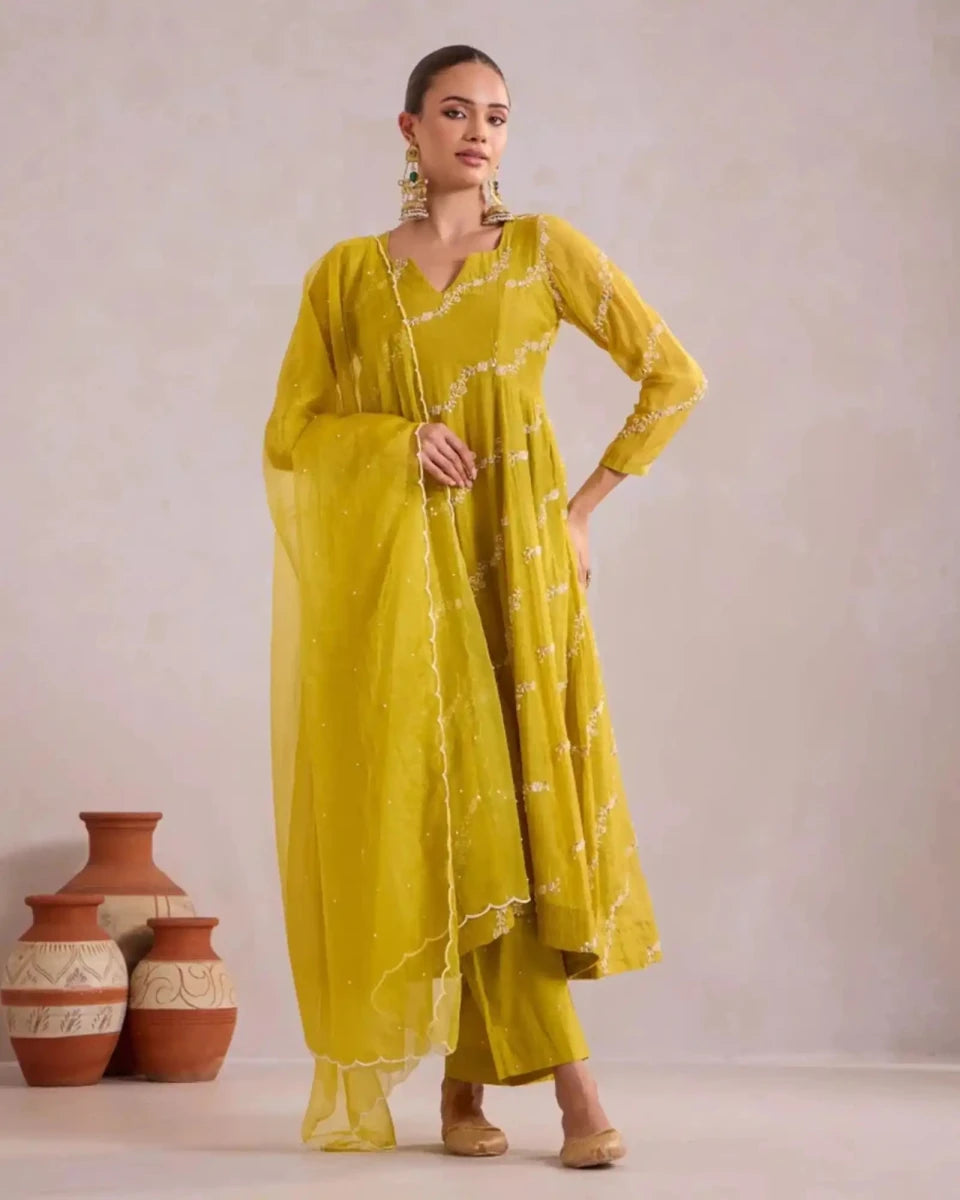 Mustard Yellow Basanta - AgapiCotton Kurthi