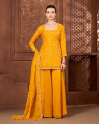 Mustard Kurthi sharara Set - AgapiSharara Set