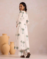 Basanta Palm Tree - AgapiCotton Kurthi
