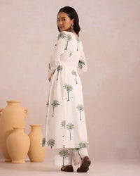 Basanta Palm Tree - AgapiCotton Kurthi