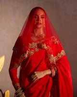 Phool Hand Work Bridal Saree - AgapiSarees