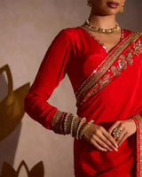 Phool Hand Work Bridal Saree - AgapiSarees