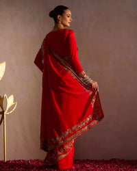 Phool Hand Work Bridal Saree - AgapiSarees