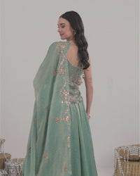 Mire Teal Lehenga