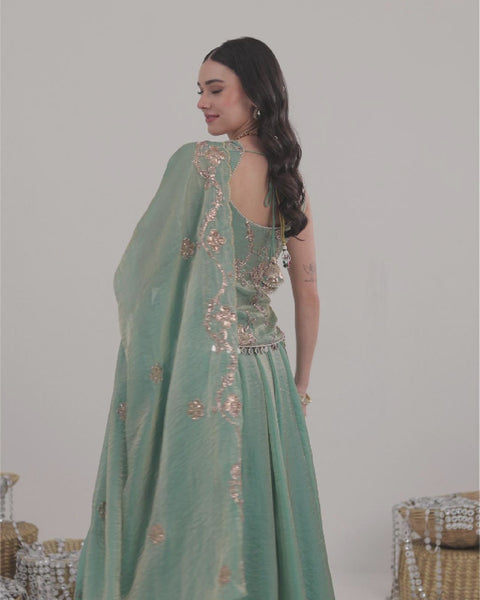 Mire Teal Lehenga