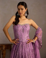 Purple Croset Sequence Lehenga - AgapiLehengas