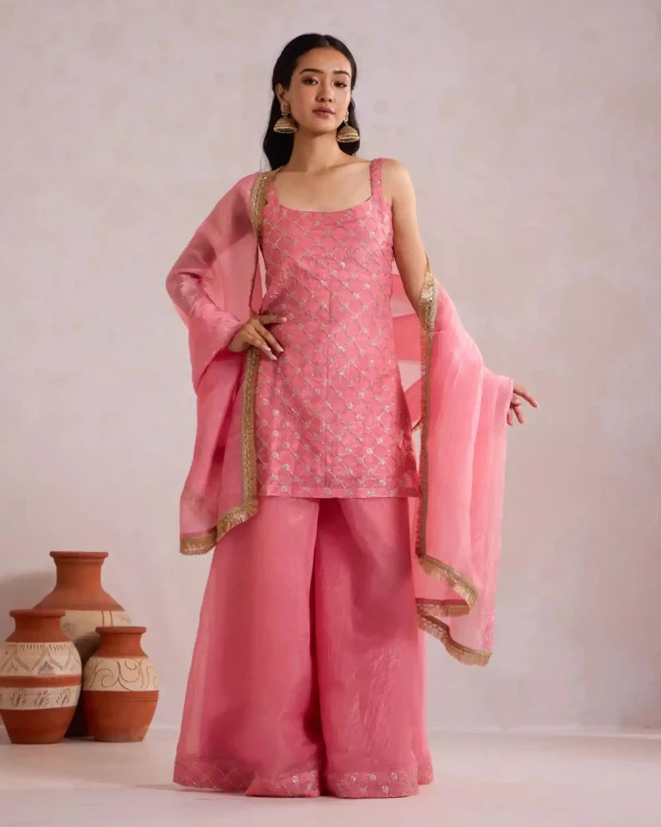 Royal Pink Sharara - AgapiSharara Set