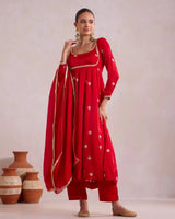 Royal Red Anarkali - AgapiAnarkali