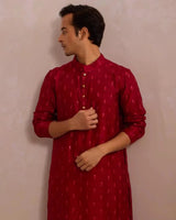 Regal Ruby Festive Ethnic Kurtha - AgapiMen's Kurthi