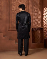 Sky Aura Premium Kurta Set with Refined Embroidery - AgapiMen's Kurtha