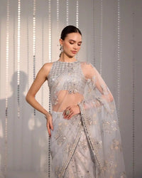 Soft Lilac Pre - Stitched Saree - AgapiSarees