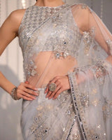 Soft Lilac Pre - Stitched Saree - AgapiSarees