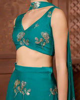 Teal Palazzo Set - AgapiSharara Set