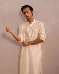 White Majesty Kurtha - AgapiMen's Kurthi