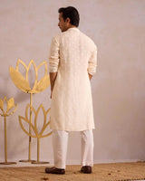 White Majesty Kurtha - AgapiMen's Kurthi
