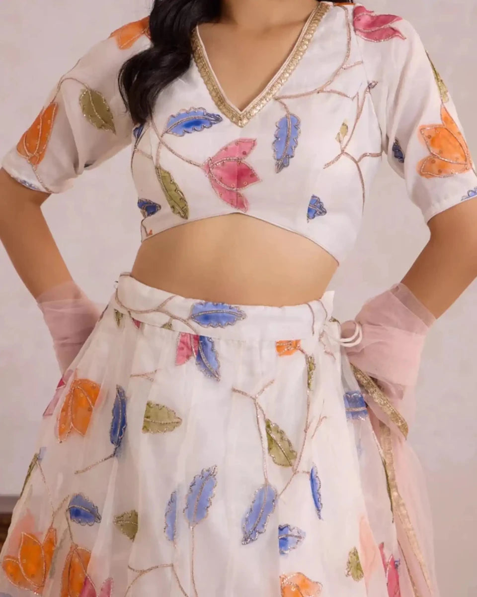 White Tulip Lehenga for Bridal & Festive Occasion Wear - AgapiLehengas
