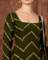 Zehra Emerald green Gharara Set - AgapiGharara Set