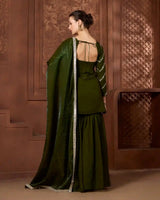 Zehra Emerald green Gharara Set - AgapiGharara Set